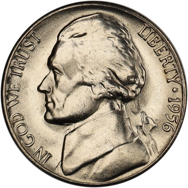 1956-D Jefferson Nickel MS60