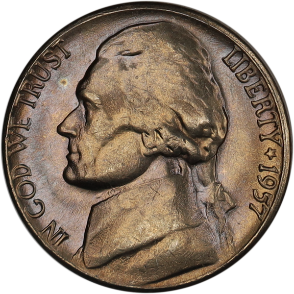1957-D Jefferson Nickel MS60