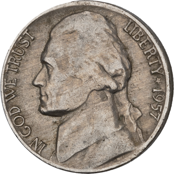 1957-D Jefferson Nickel