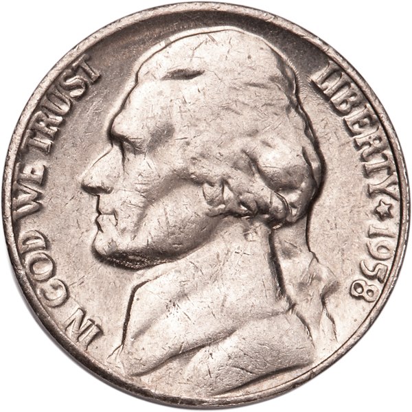 1958 Jefferson Nickel MS60