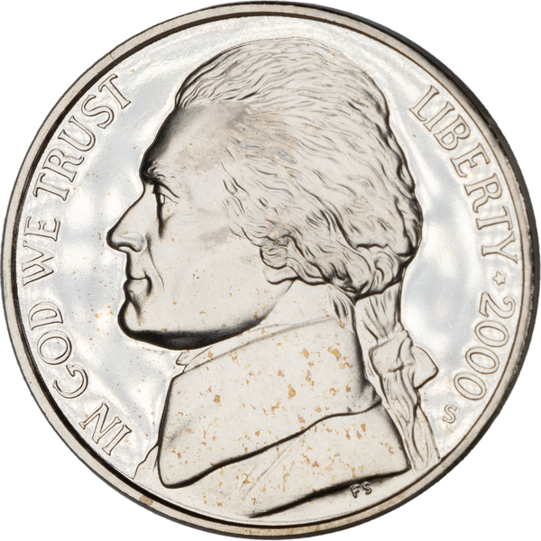 2000-S Jefferson Nickel, Choice Proof, PR63