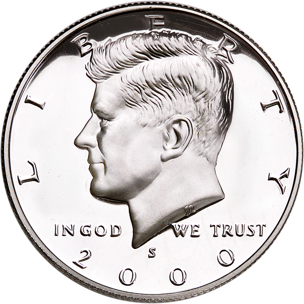 2000-S Clad Kennedy Half Dollar