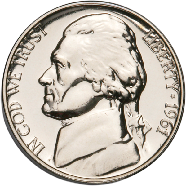 1961 Jefferson Nickel Proof PR63
