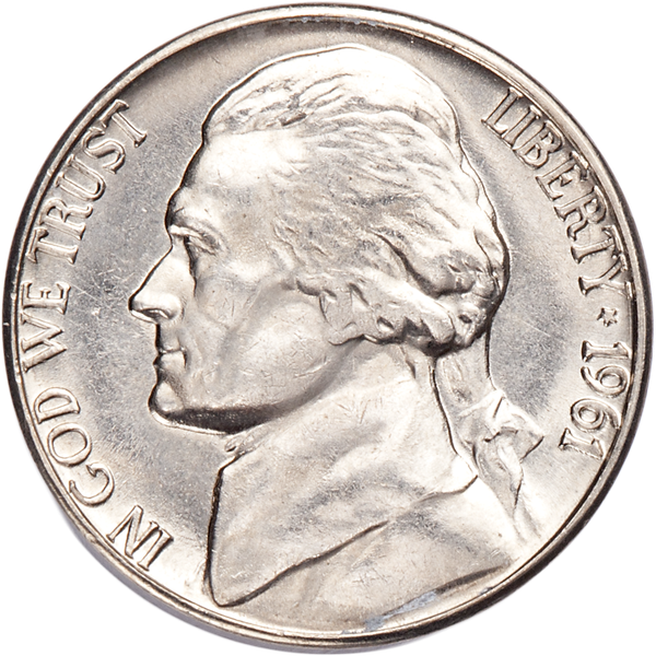 1961-D Jefferson Nickel MS60