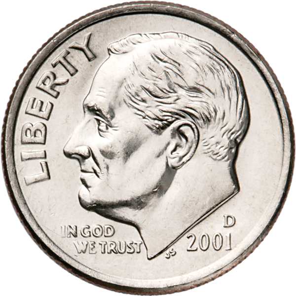 2001-D Roosevelt Dime