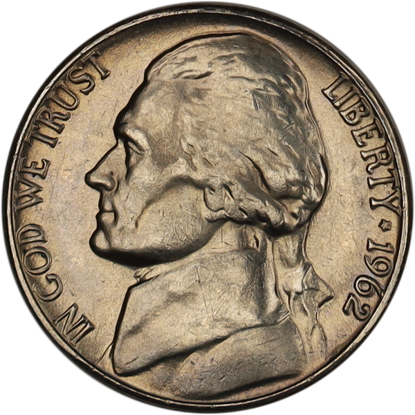 1962-D Jefferson Nickel