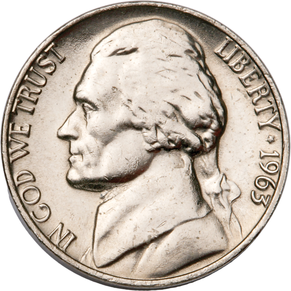 1963 Jefferson Nickel MS60