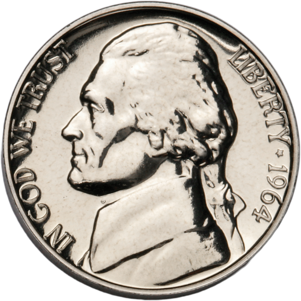 1964 Jefferson Nickel Proof PR63