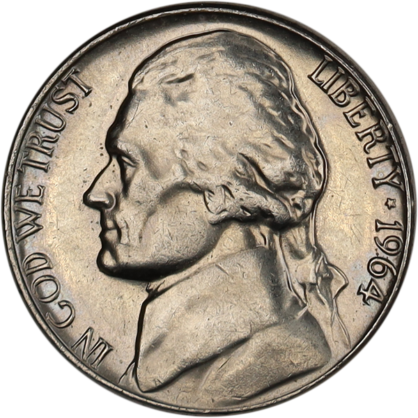 1964-D Jefferson Nickel MS60