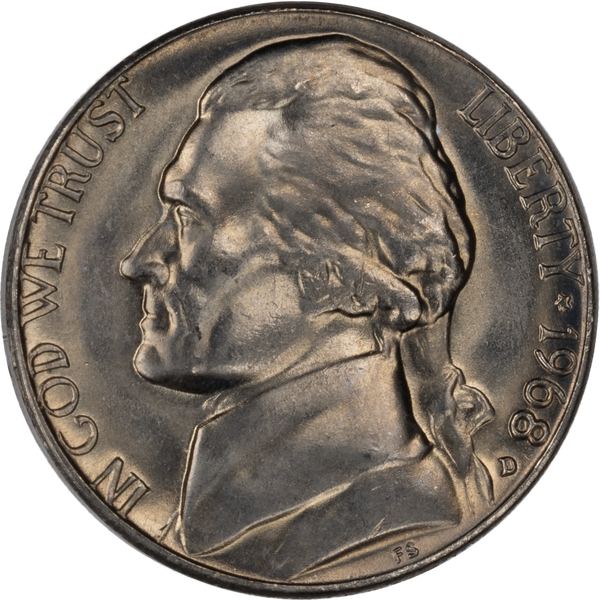 1968-D Jefferson Nickel