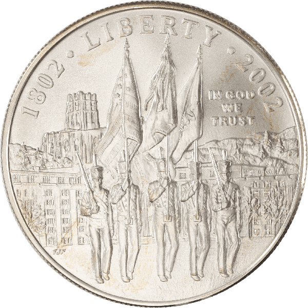 e Washington 記念メダル 2002-W West Point Bicentennial Commemorative Silver Dollar