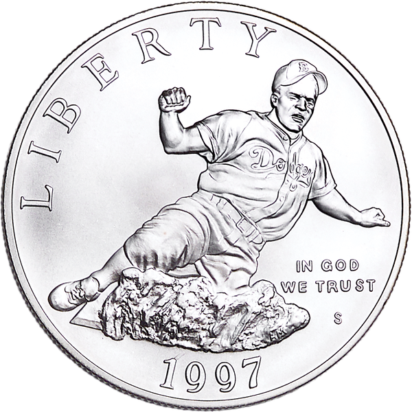1997-S Jackie Robinson Silver Dollar | Littleton Coin Company