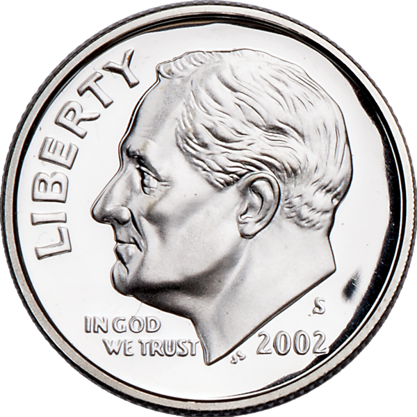 2002-S 90% Silver Roosevelt Dime