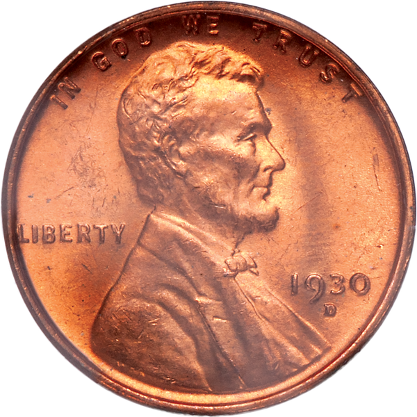 1930-D Lincoln Cent, Red