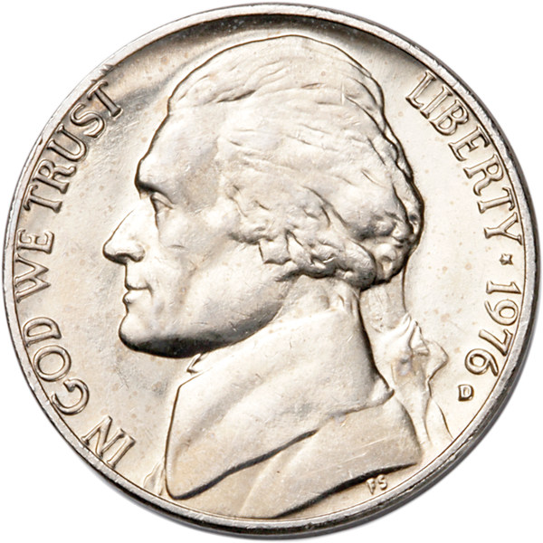 1976-D Jefferson Nickel MS60