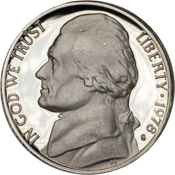 1978-S Jefferson Nickel Proof PR63