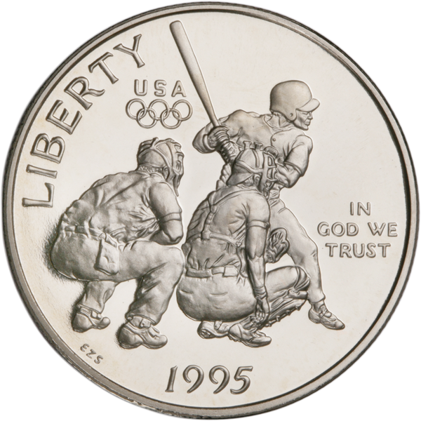 1995-S Centennial Olympics (Baseball) Clad Half Dollar