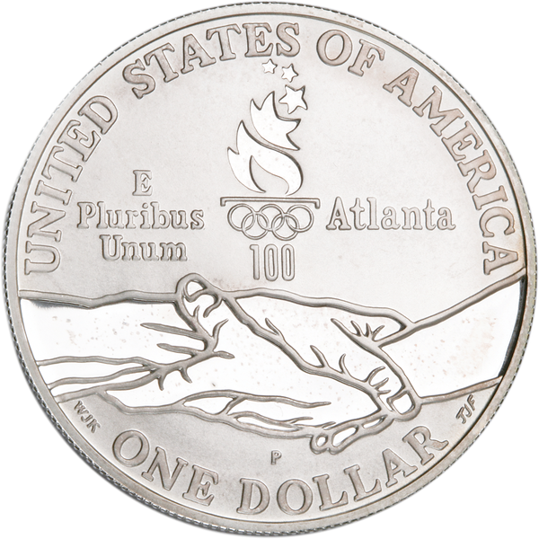1995-P Olympics (Cycling) Silver Dollar, Choice Proof | Littleton