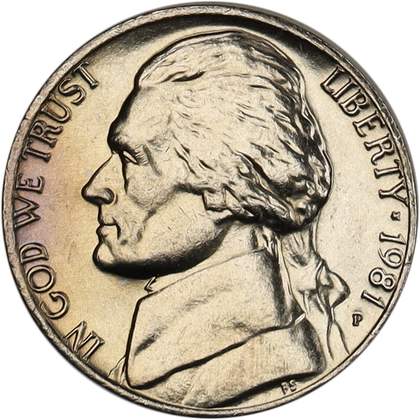 1981-P Jefferson Nickel MS60