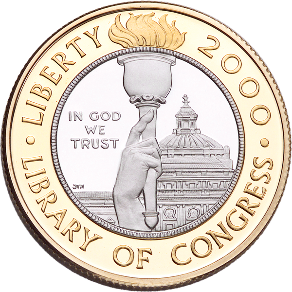 2000-W Library of Congress Bicentennial Gold/Platinum $10
