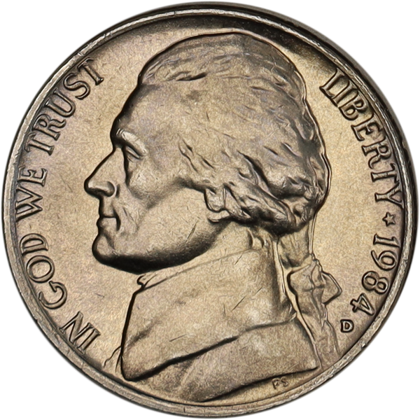 1984-D Jefferson Nickel MS60