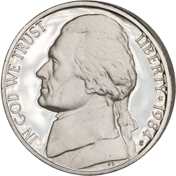 1984-S Jefferson Nickel Proof PR63
