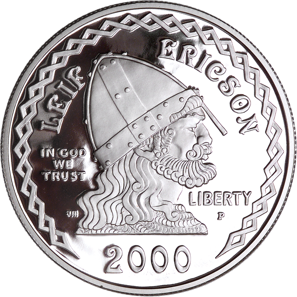 2000-P Leif Ericson Millennium Silver Dollar | Littleton Coin Company