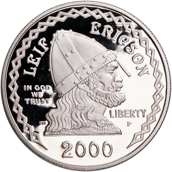 2000-P Leif Ericson Millennium Silver Dollar | Littleton Coin Company