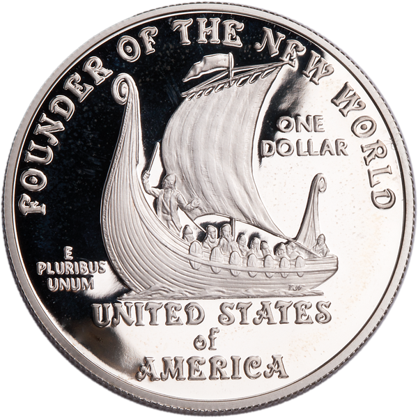 2000-P Leif Ericson Millennium Silver Dollar | Littleton Coin Company
