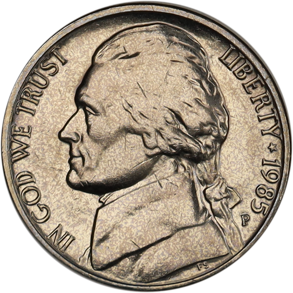 1985-P Jefferson Nickel MS60
