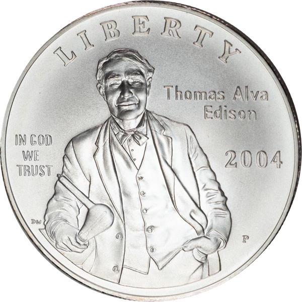 2004-P Thomas Alva Edison Commemorative Silver Dollar | Littleton