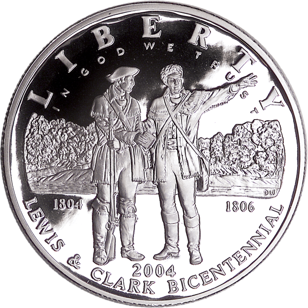 2004-P Lewis & Clark Silver Commemorative Dollar, Choice Proof, PR63