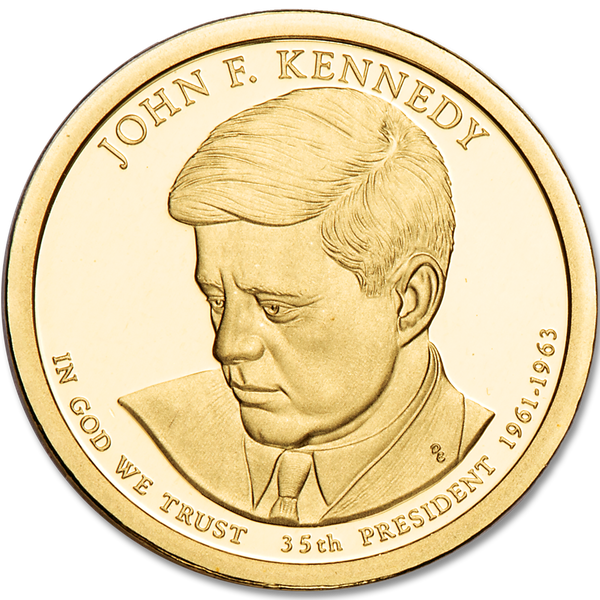 2015 Colorized John F. Kennedy Presidential Dollar