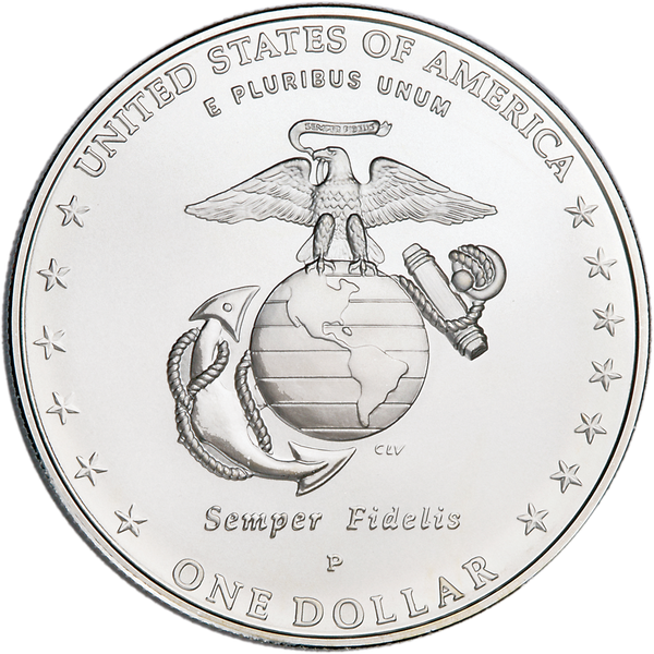 2005-P Marine Corps 230th Anniversary Silver Dollar