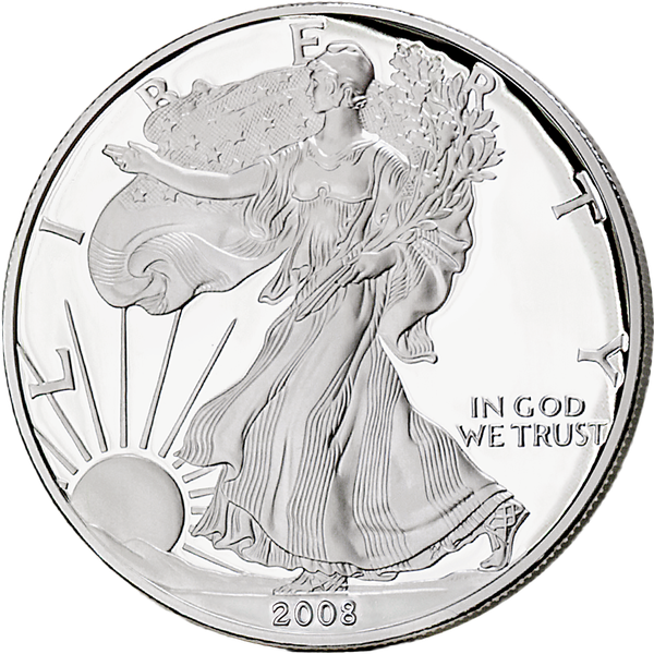 2008-W American Eagle Silver Dollar