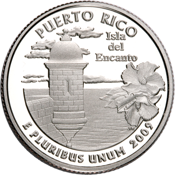 2009-S 90% Silver Puerto Rico Territories Quarter