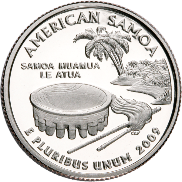 2009-S 90% Silver American Samoa Territories Quarter