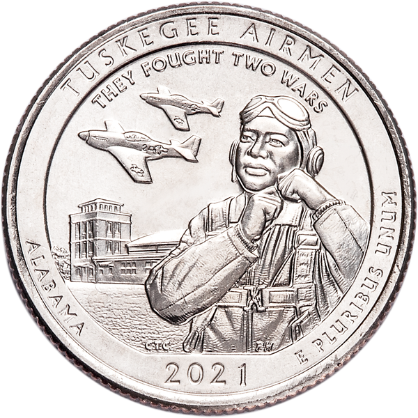2021 Tuskegee Airmen National Historic Site Quarter design