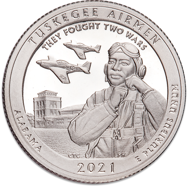 2021-S 99.9% Silver Tuskegee Airmen National Historic Site Quarter