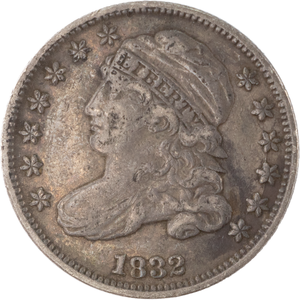 1832 Capped Bust Silver Dime CAC    AU-D