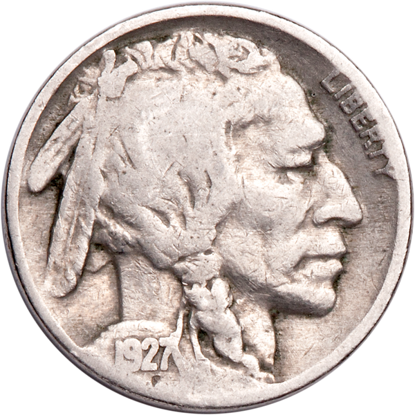 Five Cent Piece - Buffalo - 1927 CIRC