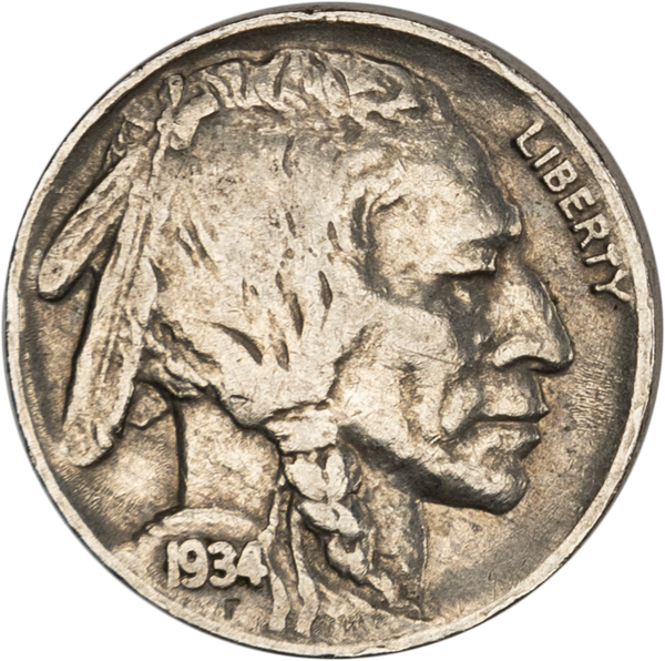 1934 D Indian Head Buffalo Nickel 5 Cent Piece F Fine 5c US Coin  Collectible at 's Collectible Coins Store