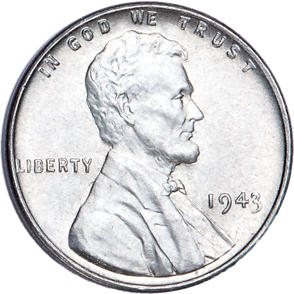 1943 Lincoln Head Steel Cent