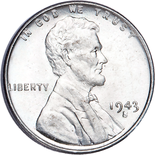1943-S Lincoln Head Cent, Zinc-Coated Steel
