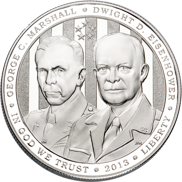2013 5-Star Generals Commemorative Silver Dollar | Littleton Coin