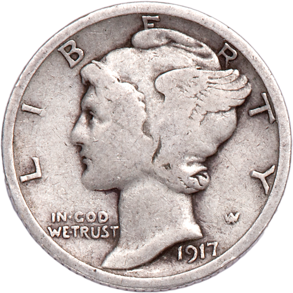 1917-S Mercury Dime