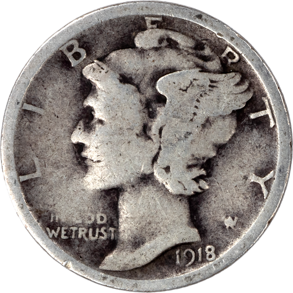 1918-S Mercury Dime