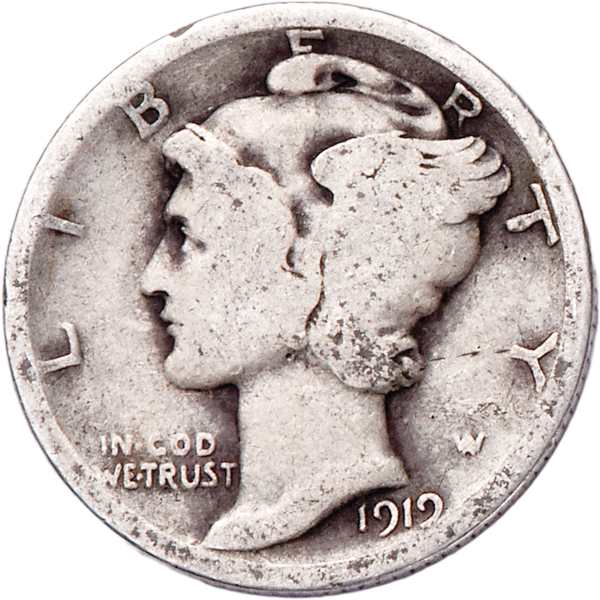 1919 Mercury Dime CIRC