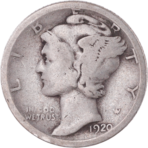 1920-S Mercury Dime
