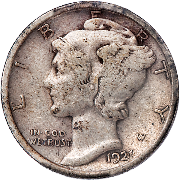 1921 Mercury Dime